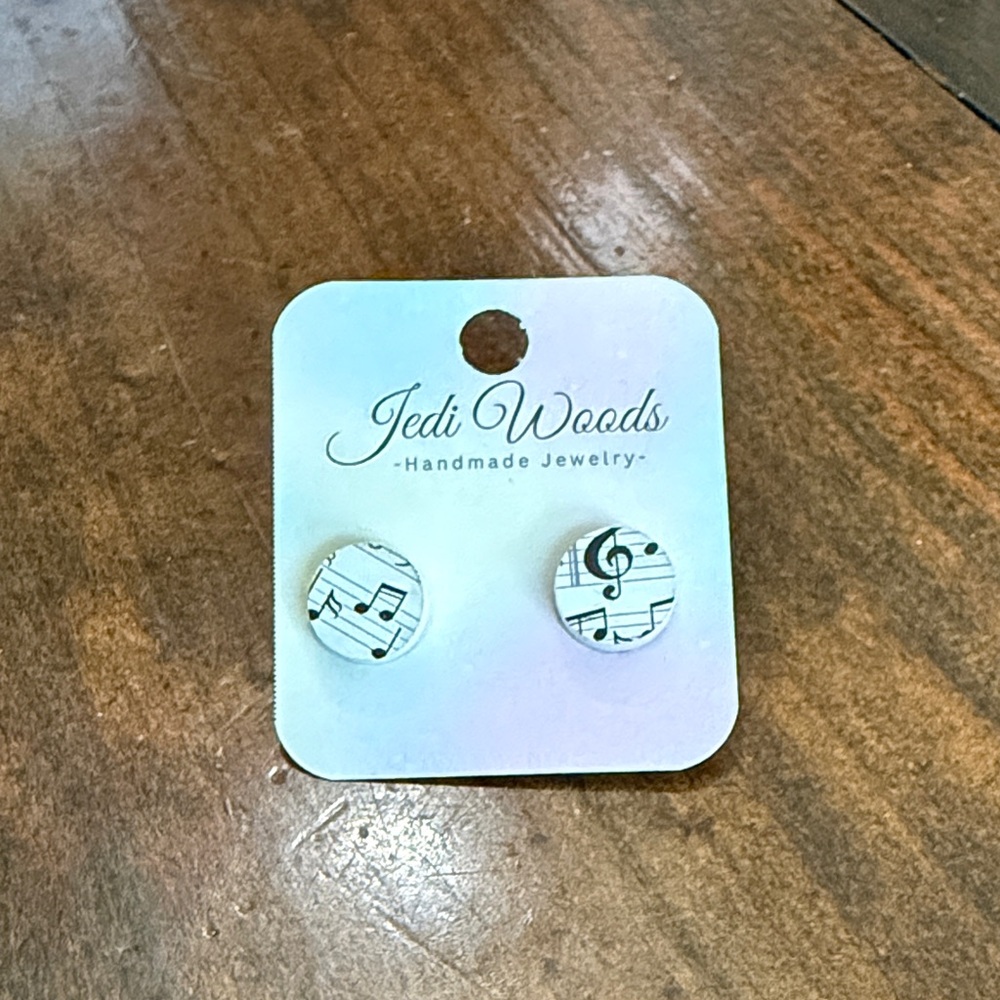 Jedi Woods Music Note Earrings - Picture 2 of 5